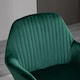 image 8 of HOMCOM Modern Accent Chair, Velvet-Touch Fabric Upholstered Armchair with Metal Base for Living Room, Bedroom and Dinning Room, Green