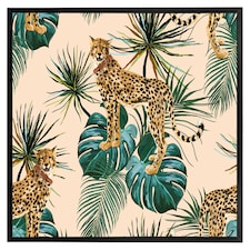 Tropical cheetah (Picutre Frame) Black | XL