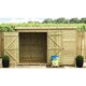 image 1 of 10 x 3 Garden Shed Pressure Treated T&G PENT Wooden Garden Shed - 1 Window + Double Doors (10' x 3' / 10ft x 3ft) (10x3)