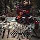 image 2 of Spider Web Black Halloween Paper Table Placemats - Pack of 4 | Black
