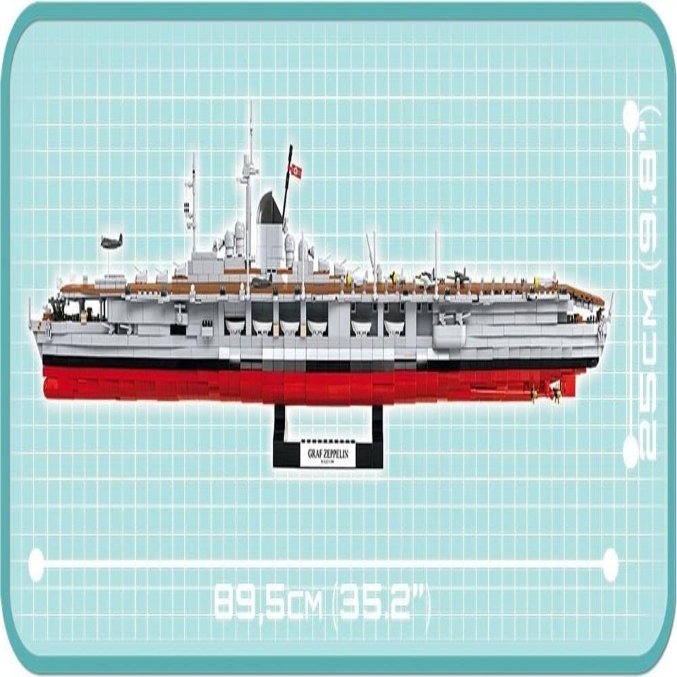 image 1 of WWII Aircraft Carrier Graf Zeppelin brick model - COBI 4826 - 3136 bricks