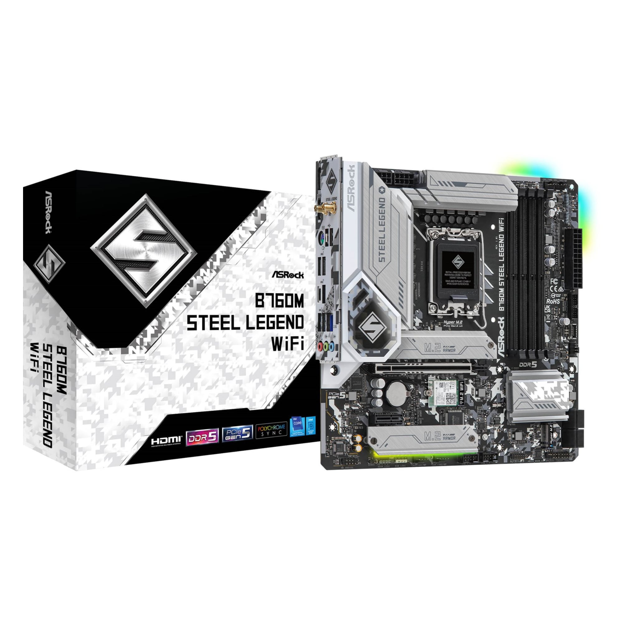その他 ASRock b760m + Core i3-14100F + LS520s Asrock B760M STEEL LEGEND WIFI Intel B760 DDR5 Micro-ATX LGA-1700