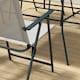 image 8 of Outsunny 7 Pieces Garden Table and Chairs with Tempered Glass Top Grey