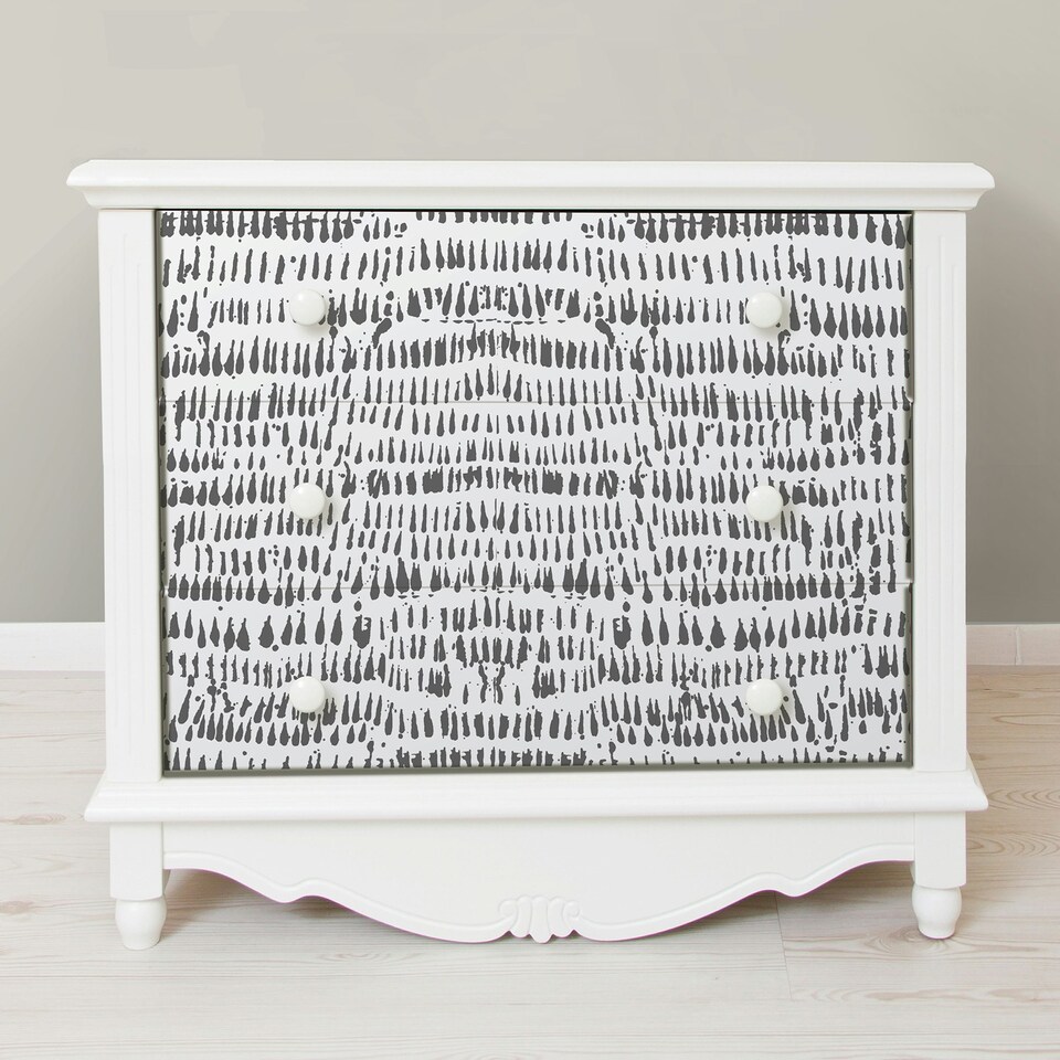 image 1 of NuWallpaper NU2678 Kylver Peel & Stick Wallpaper, White & Black Multi