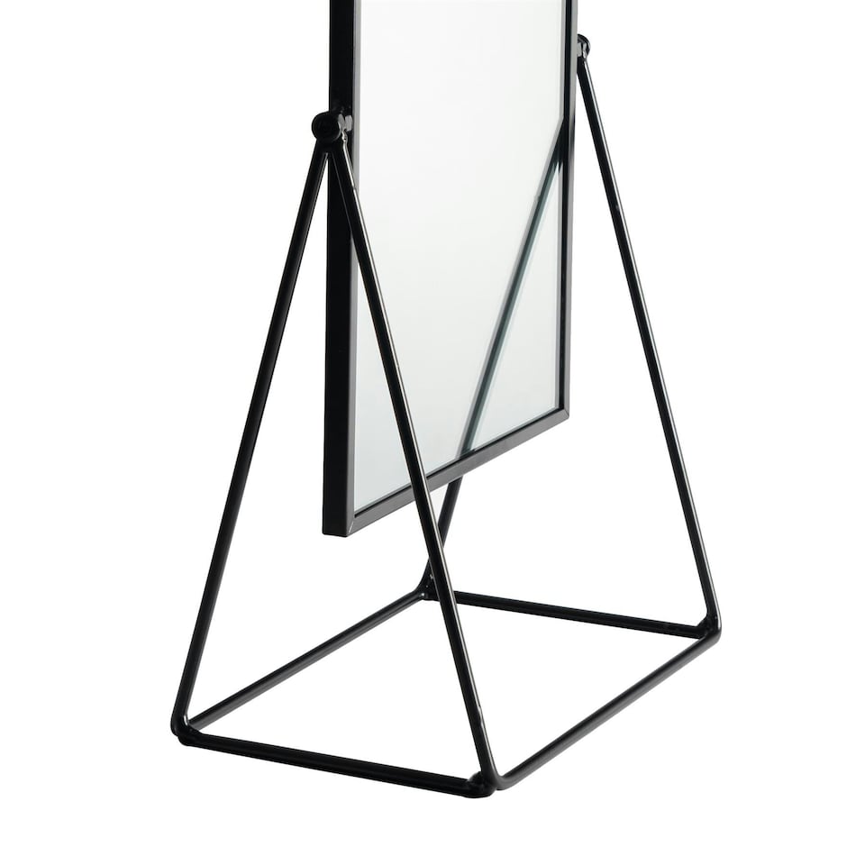 image 1 of Harbour Housewares 3pc Dressing Table Mirror Set - 2 Sizes - Black - Makeup Mirror Bathroom Mirror Vanity Mirror Tabletop Mirror Black
