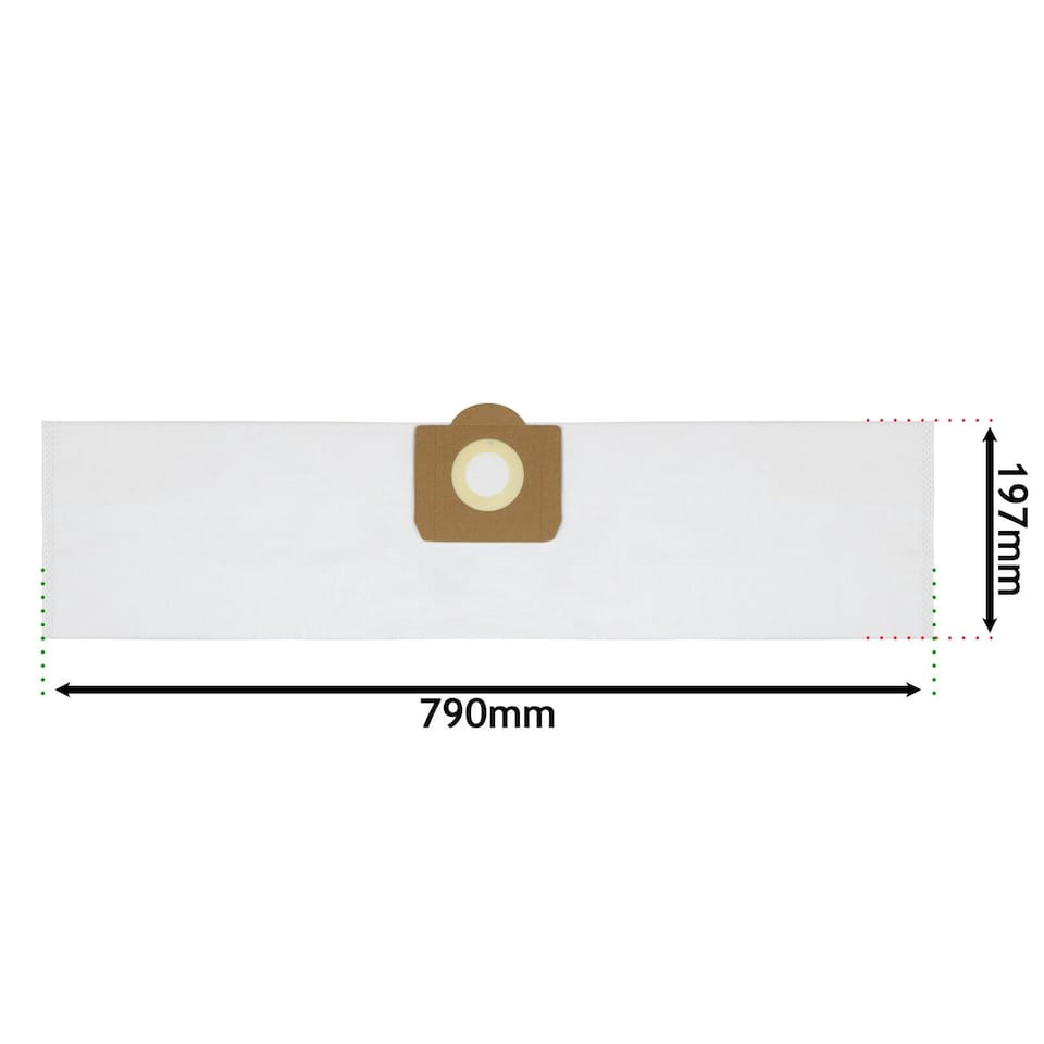 image 1 of SPARES2GO Bags compatible with V-TUF Mini M Class Dust Extractor Vacuum VTUF MINIHSV Microfibre Bag (Pack of 20 + Fresheners)