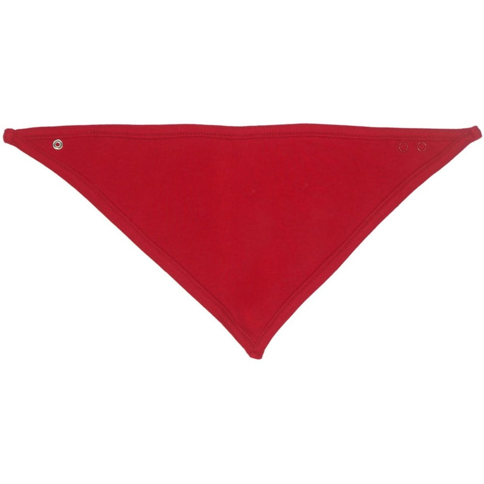 image 1 of Babybugz Baby Plain Bandana Bib - White/Red - One Size