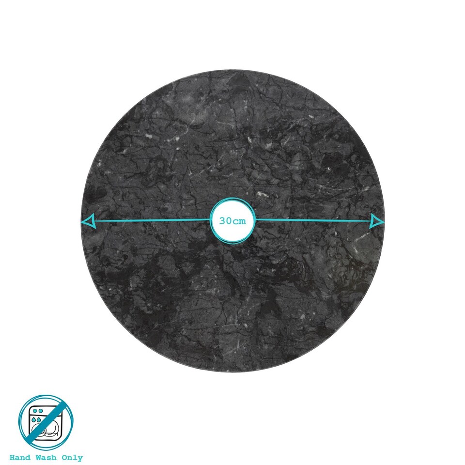 image 1 of Argon Tableware Round Marble Placemats - 30cm - White - Pack of 6 | White | White