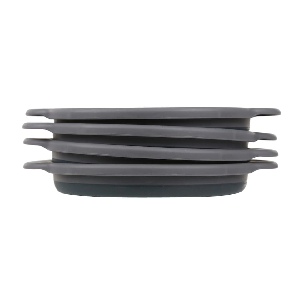 image 1 of TPR Folding Bowl (set of 4) Grey