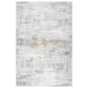 image 1 of KUKOON Silver Grey Metallic Distressed Abstract Living Room Area Rug 200cm x 290cm | Grey