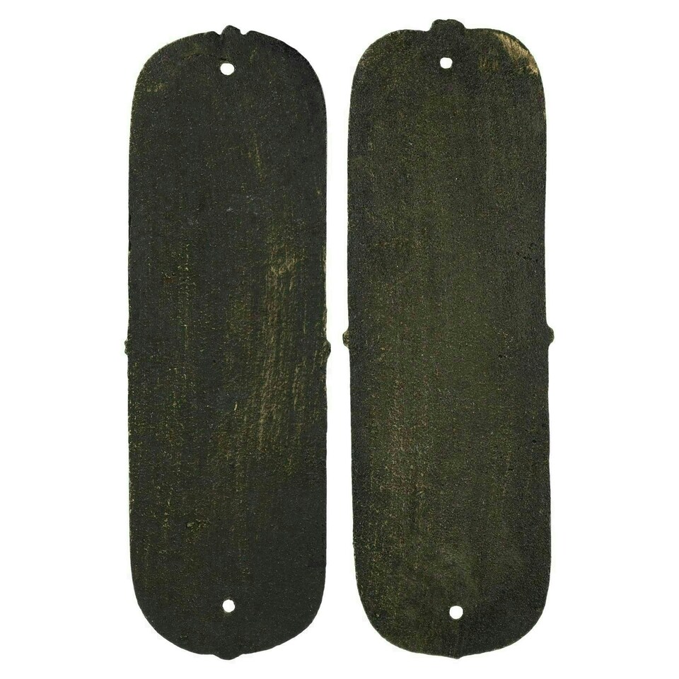 image 1 of Finger Push Plate Sun Door Wall Post Cast Iron Sign Plaque Decorative Pull Plates