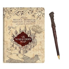 Harry Potter Premium Notebook & Pen Set - Beige/Maroon - One Size