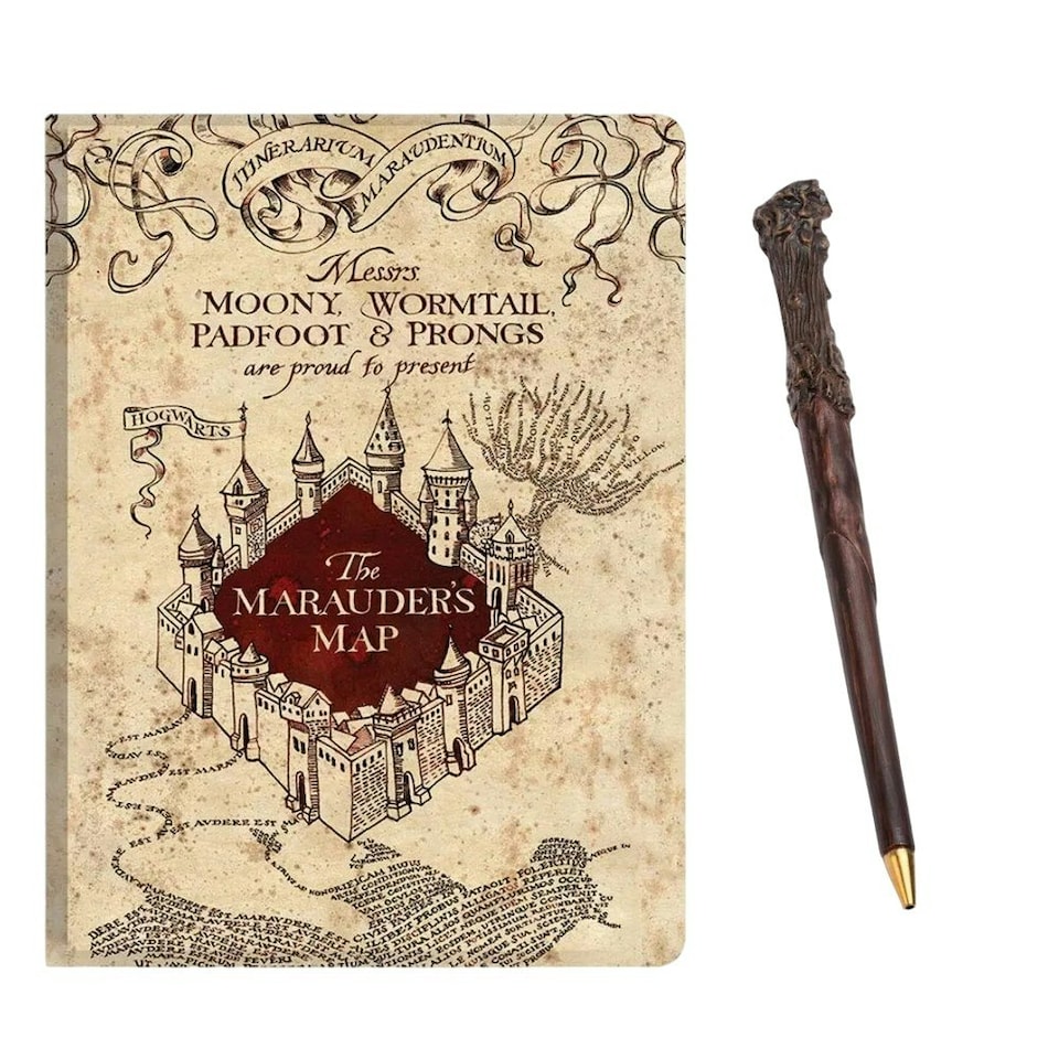 image 1 of Harry Potter Premium Notebook & Pen Set - Beige/Maroon - One Size