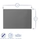 image 3 of Harbour Housewares 6pc Glass Placemats - White - 30 x 20cm - Sleek, Heatproof Table Mats White