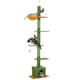 image 1 of PawHut 230-275cm Floor-to-Ceiling Cat Tree for Indoor Cats with Cat House