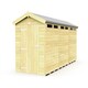 image 1 of 4 x 12 Feet Apex Security Shed - Single Door - Wood - L358 x W118 x H217 cm | Brown