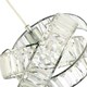 image 3 of Modern Three Ring Chrome Pendant Lighting Shade with Transparent Acrylic Prisms | Chrome | Chrome | 1