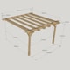image 3 of Wall Mounted Double Premium Pergola - Wood - L180 x W420 x H270 cm - Light Green
