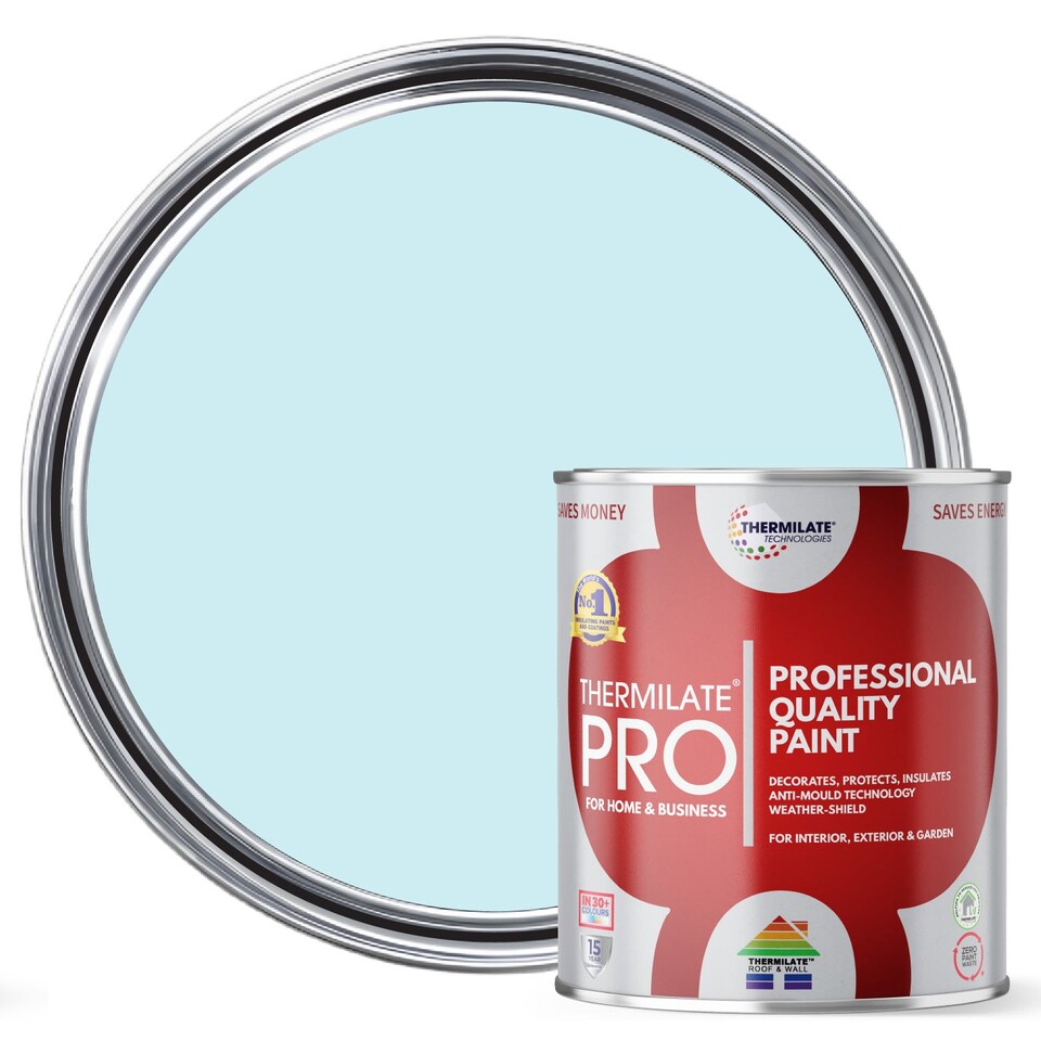 image 1 of Thermilate PRO FLEX Interior & Exterior Paint - Multi-Surface Paint & Primer - All-in-One - Milky Blue - 2.5L - Matt
