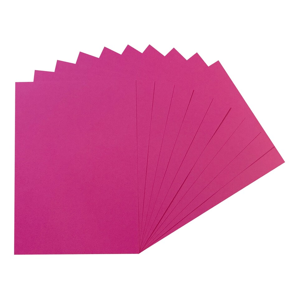 image 1 of Pack of 50 A5 Coloured Card 160gsm Sheets Pink | Fuchsia Pink | A5