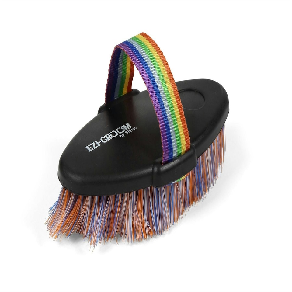 image 1 of Shires Ezi Groom Shape Up Body Brush Large Blue | Colour: Orange/Blue
Size: One Size