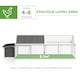 image 3 of PawHut Wooden Chicken Run with Nesting Box, Openable Roof, for 4-8 Chickens