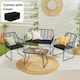 image 1 of Neo Black 4 Piece Bamboo Style Table & Chairs Set