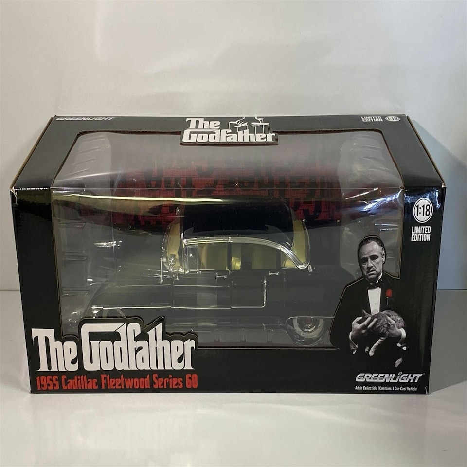 image 1 of The Godfather 1955 Cadillac Fleetwood Series 55 1:18 Greenlight 12949