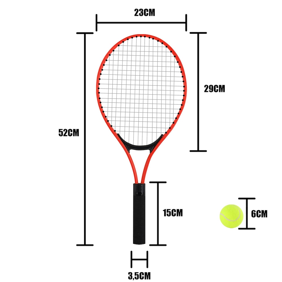 image 1 of The Magic Toy Shop Junior Tennis Set with Rackets and Ball Multicoloured