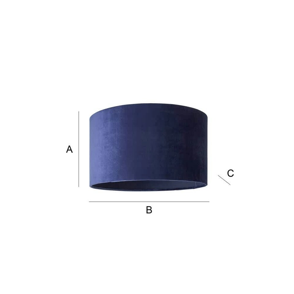 image 1 of ValueLights Reni Medium Navy Velvet Pendant Shade Blue