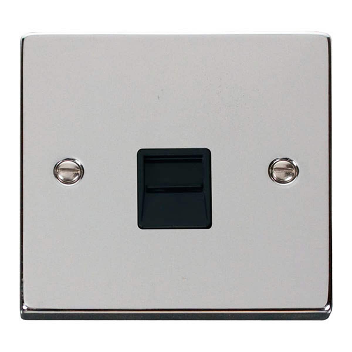 SE HOME Polished Chrome Master Telephone Single Socket Chrome Polished Chrome