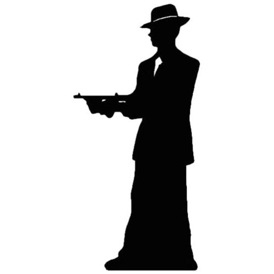 Silhouette Gangster Lifesize Cardboard Cutout - 185cm