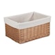 image 6 of Small Lined Double Steamed Storage Basket | Brown | Brown
