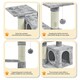 image 4 of Yaheetech Cat Activity Center with Condo Light Grey