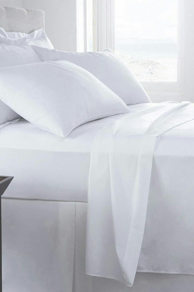 image 1 of Egyptian Cotton Deep Fitted Sheet - 400 Thread Count - 16" Deep - White - Single