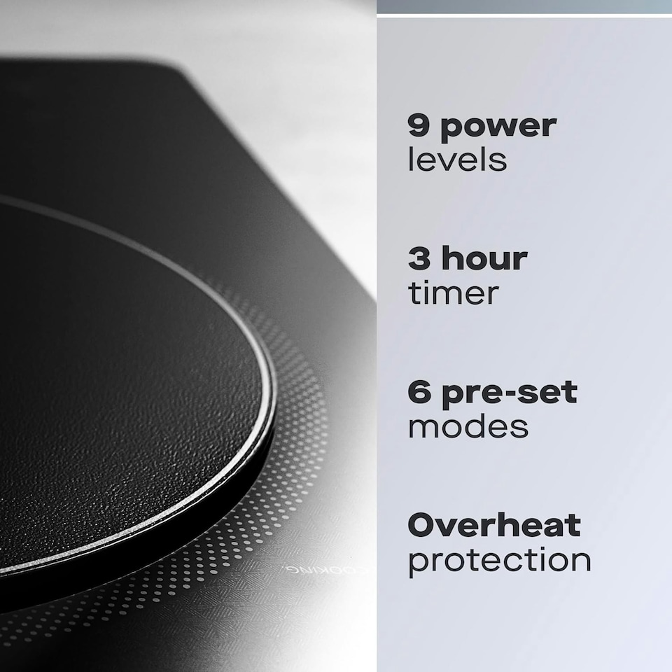 image 1 of Daewoo 2200W Portable Electric Single Induction Hob