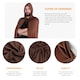 image 2 of Brown Hooded Cape 50" – Viking, Warrior, Trolls, Jedi Fancy Dress – One Size Fits Most N/A | One Size