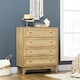 image 2 of HOMCOM Chest of Drawers, 4 Drawer Unit Storage Organiser with Rattan Element