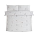 image 3 of Manifesting Polycotton Duvet Cover Set With Pillowcase | White | King | 1