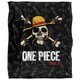 image 1 of One Piece Jolly Roger Logo Blanket - Multicoloured - One Size