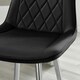 image 2 of Furniturebox Pesaro Bar Chair Black Velvet Silver Legs x 2