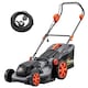 image 1 of Outsunny 1800W Electric Lawnmower with 40cm Cutting Width, Mulching Feature | Grey | Light Grey | 123L x 45W x 102H cm