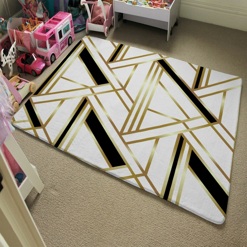 image 1 of Golden Art Deco (Rug) Multi | Small: 60x110cm