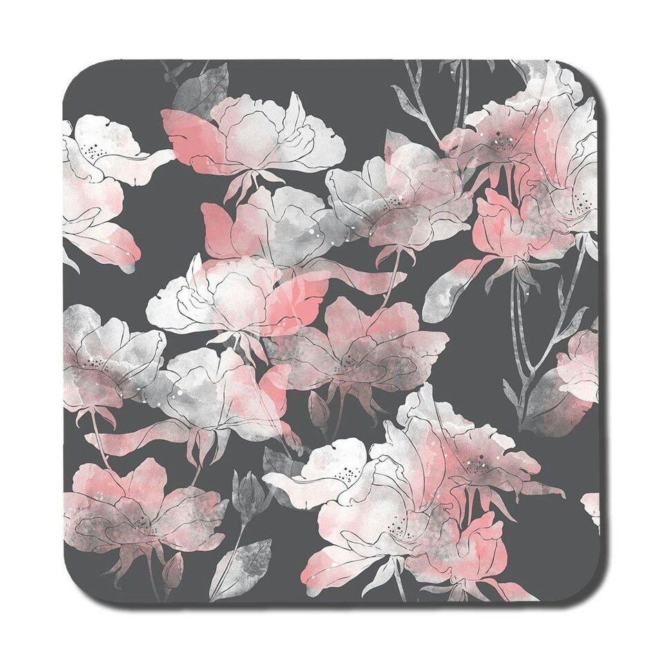 image 1 of Imprints flowers and leaves of wild rose (Coaster)