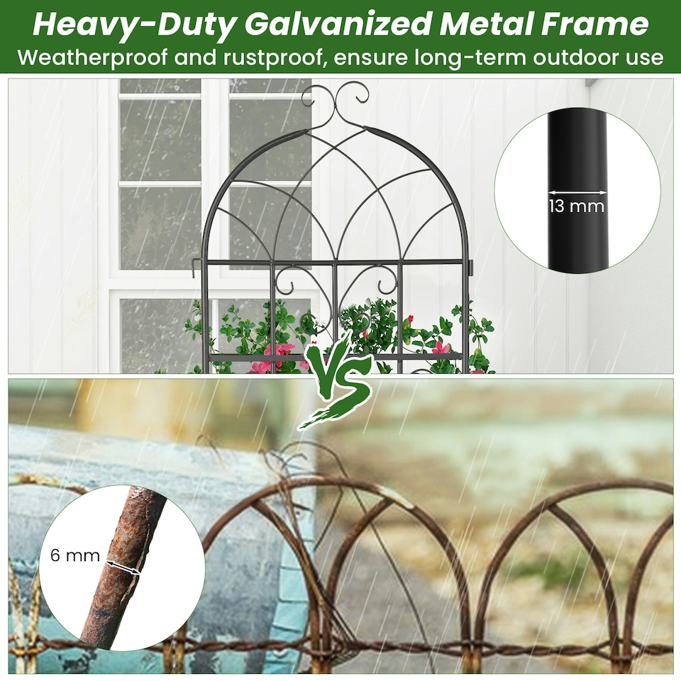 image 1 of COSTWAY 2 Pack Garden Plant Trellis Stakes for Climbing Plants