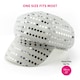 image 7 of 70s Silver Disco Hat – Retro Sequin Fancy Dress Accessory N/A | One Size