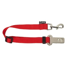 Dog & Cat Seat Belt Safety Travel Restraint, Harness Clip For Car Van Lead Red