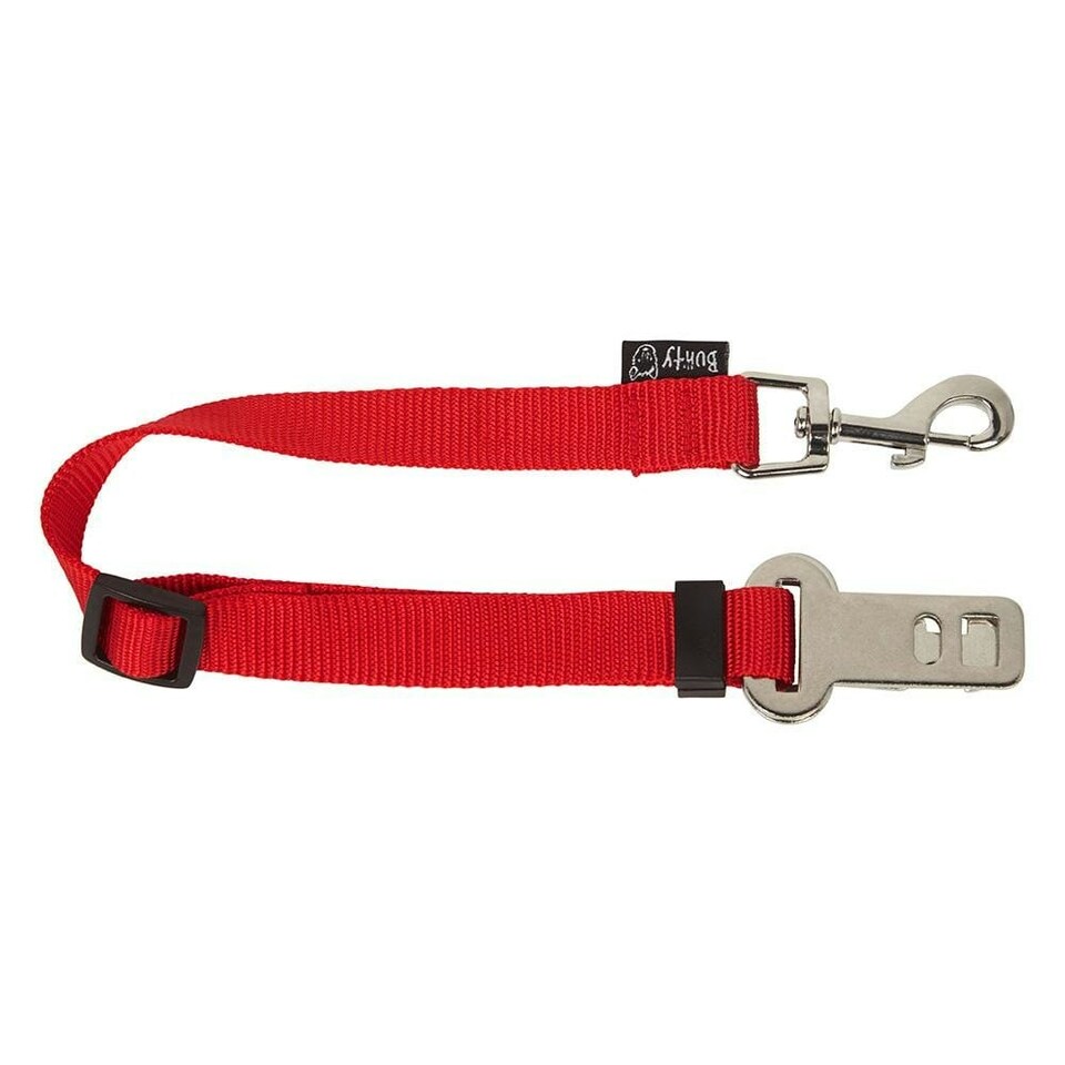 image 1 of Dog & Cat Seat Belt Safety Travel Restraint, Harness Clip For Car Van Lead Red
