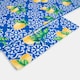 image 4 of OHS Lemon Tile Print Microfibre Quick Dry Spa Bath Beach Chair Cover Towel Bag Blue