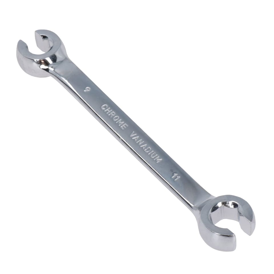 image 1 of 9mm + 11mm Metric Combination Flare Nut Brake Gas Fuel Pipe Spanner Wrench